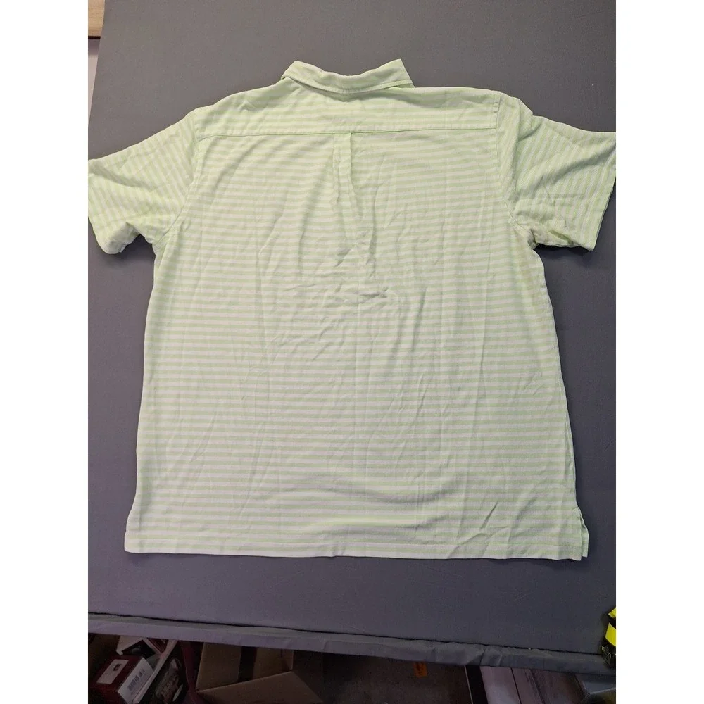 Polo‎ Ralph Lauren Polo Shirt Mens 3XLT Knit Oxford Green White Striped Preppy